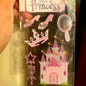 NWT Sandy Liang Princess Sticker Set - Pink and Silver